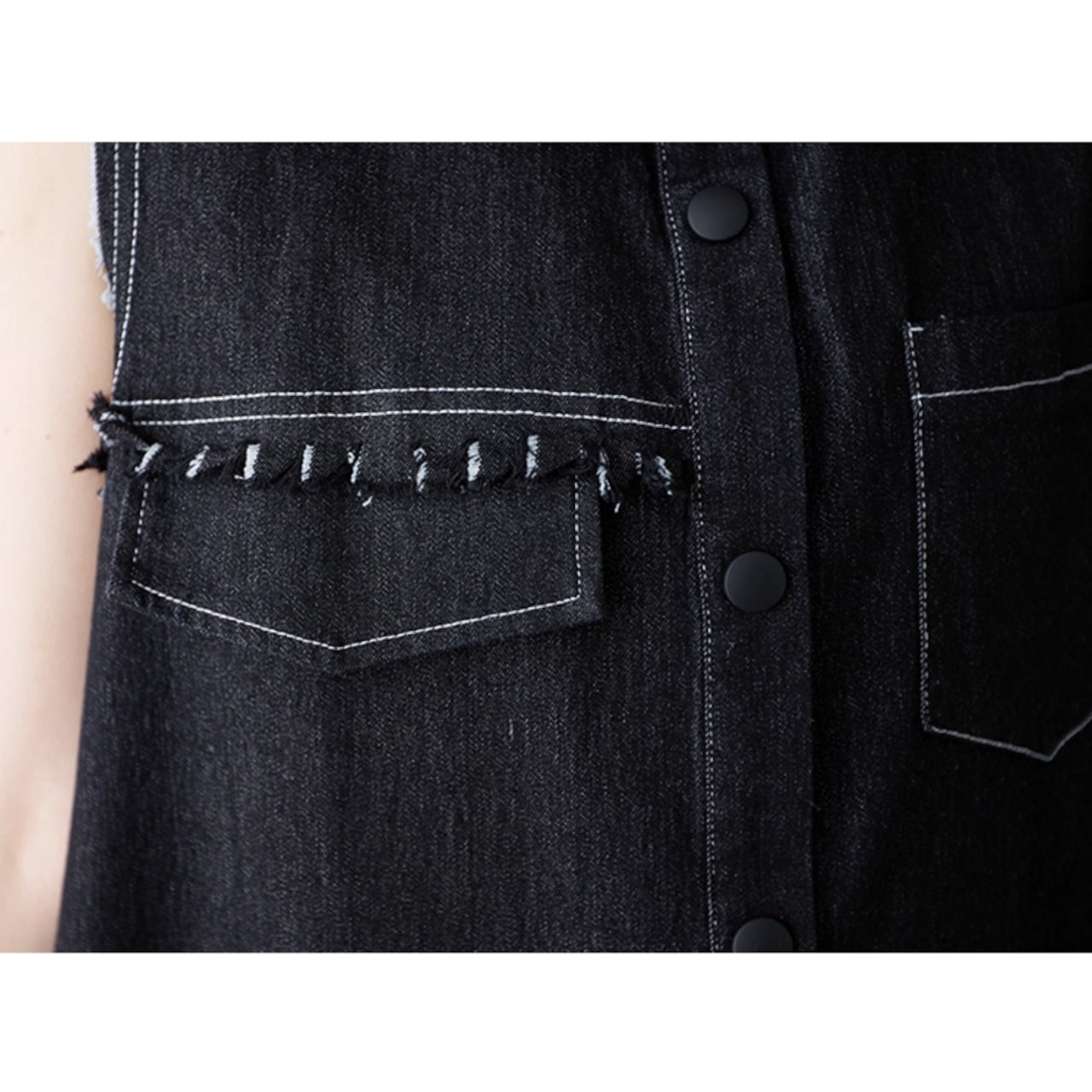 Sleeveless denim one piece D0066