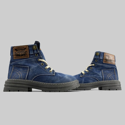 Lace up Denim Boots D0016