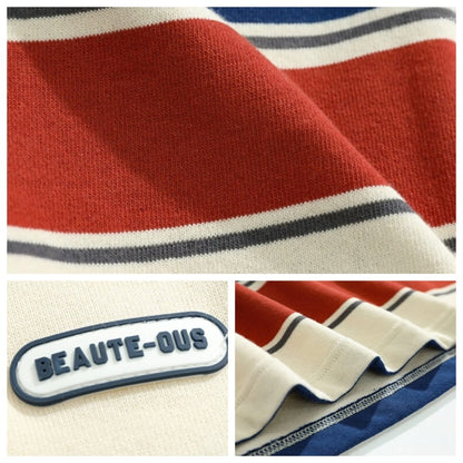 Round neck border T-shirt HL2580