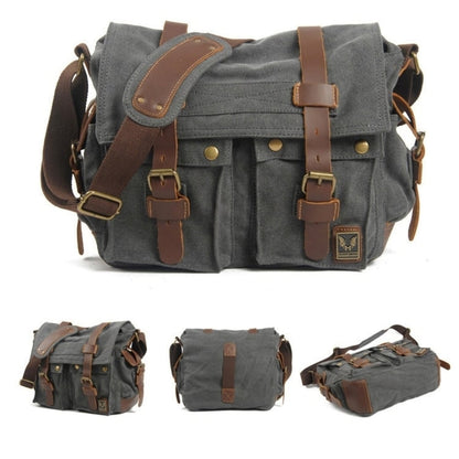 Retro canvas shoulder bag HL2611