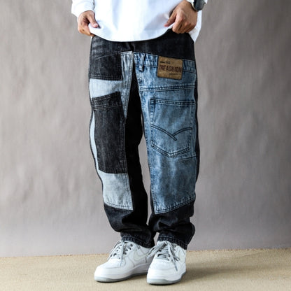 Docked design denim jeans D0092