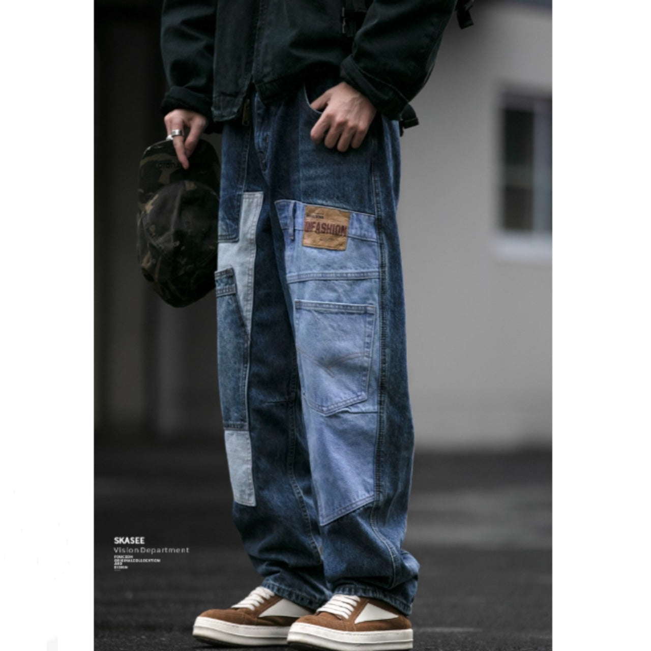 Docking design denim jeans D0091