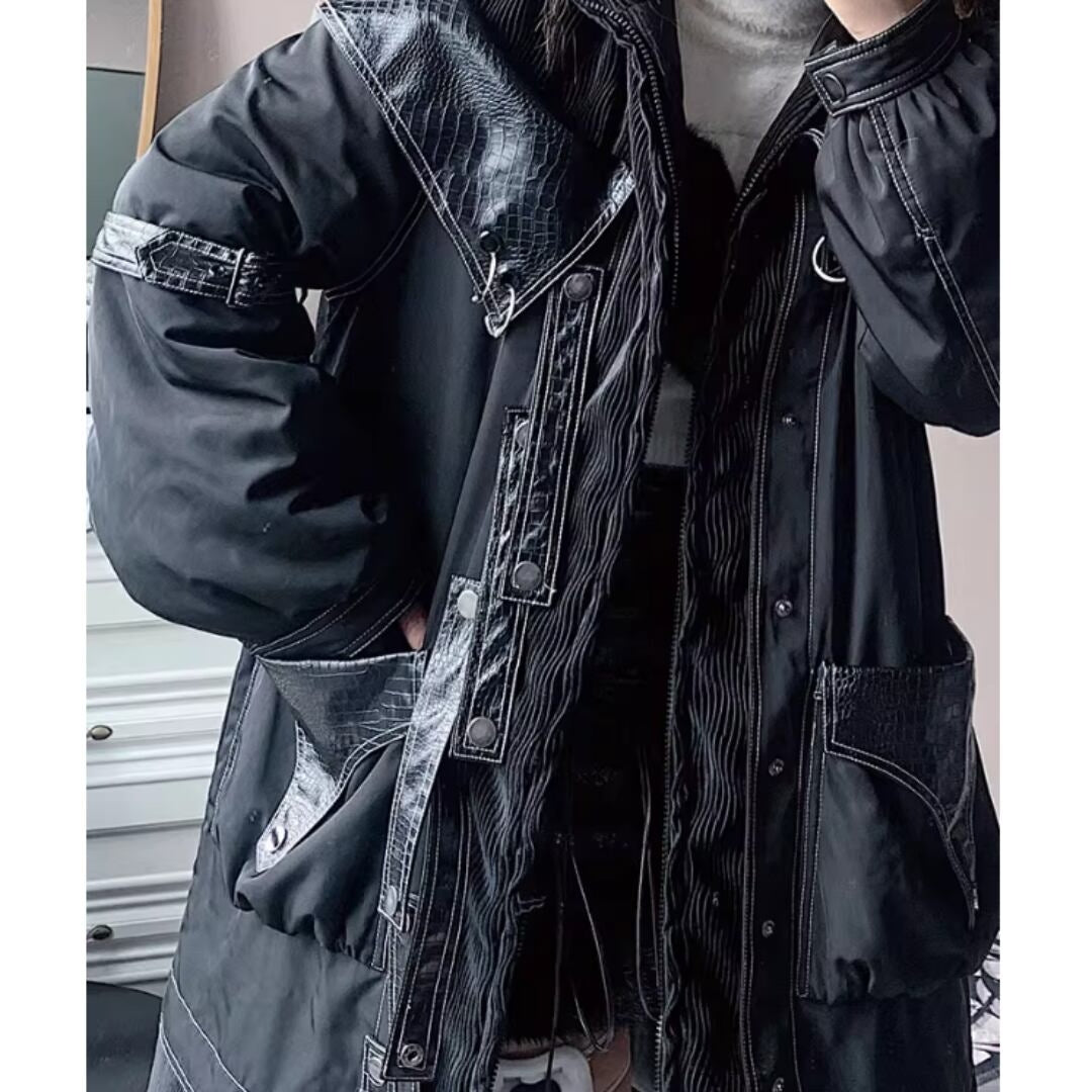 Stand collar padded coat E7021