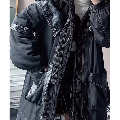 Stand collar padded coat E7021