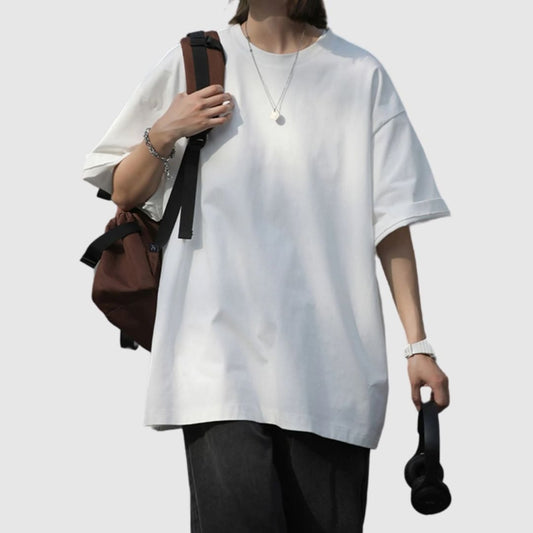 Round neck loose T-shirt HL2463