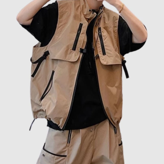 Multi-pocket casual vest HL2434