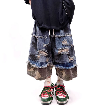 Wide leg cropped denim jeans D0099