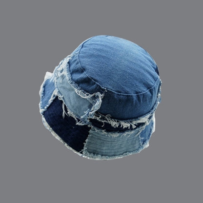 Patchwork denim bucket hat D0002