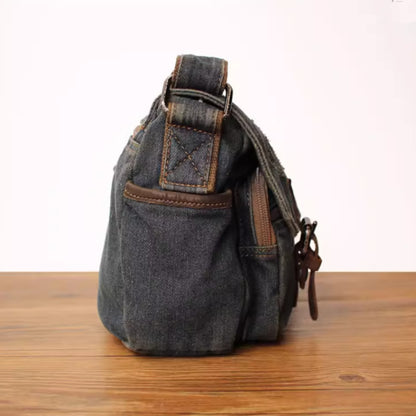 Retro Denim Messenger Bag D0042