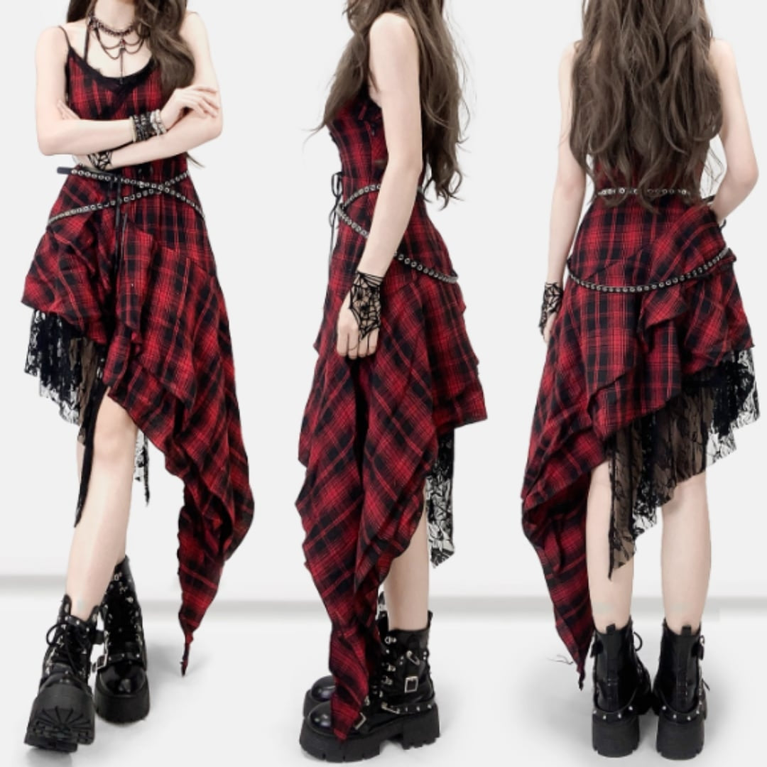 Asymmetric camisole dress E7049