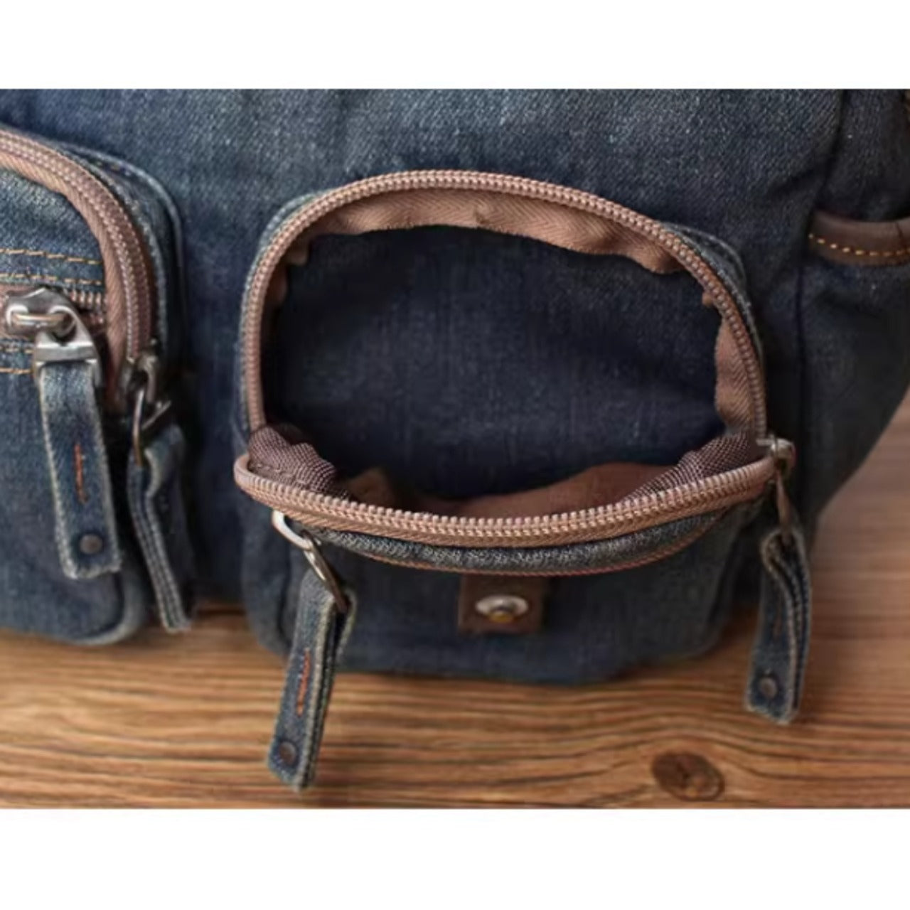 Retro Denim Messenger Bag D0042