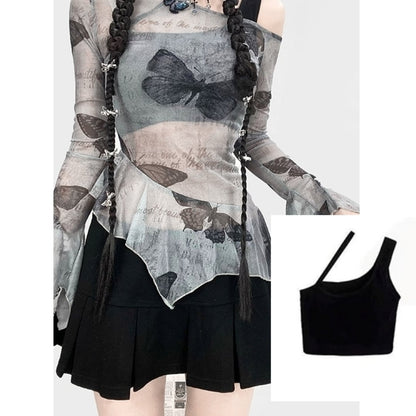 Butterfly mesh tops & innerwear E7025