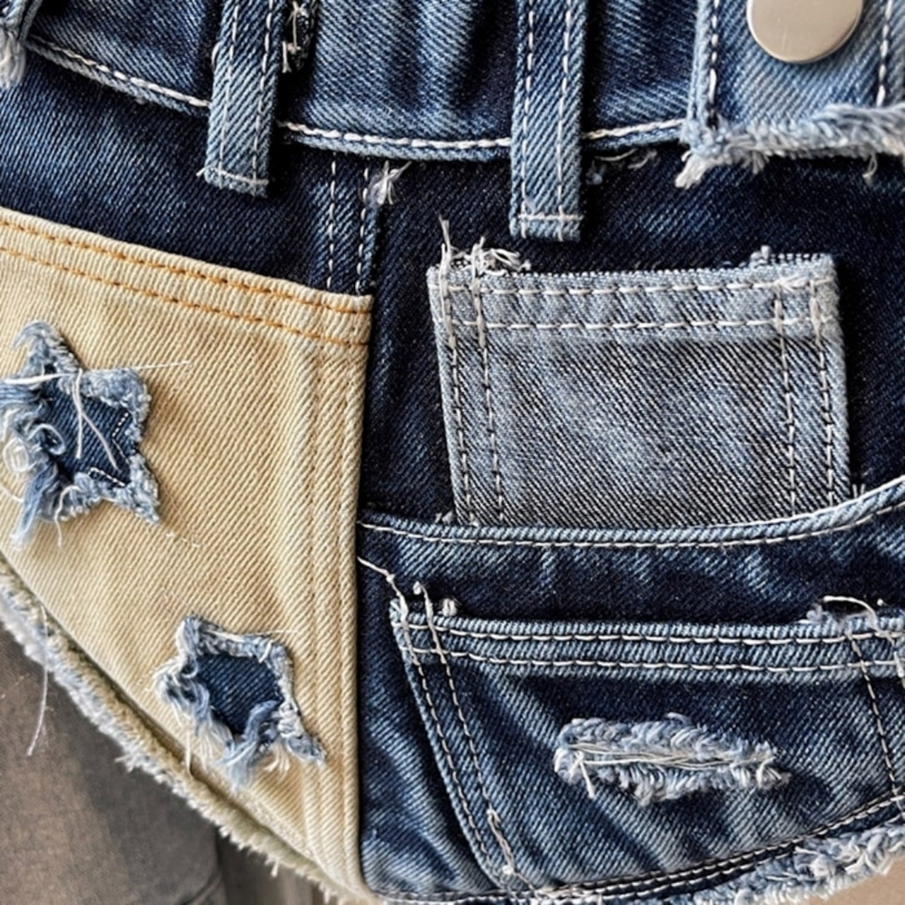 Heart Denim Tote Bag D0031