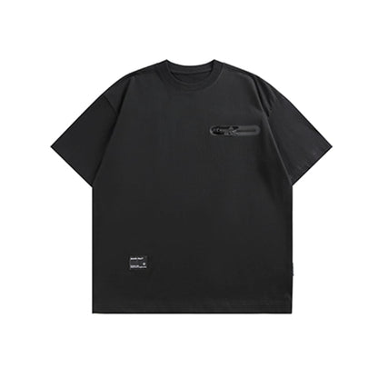 Zipper pocket design T-shirt HL2564