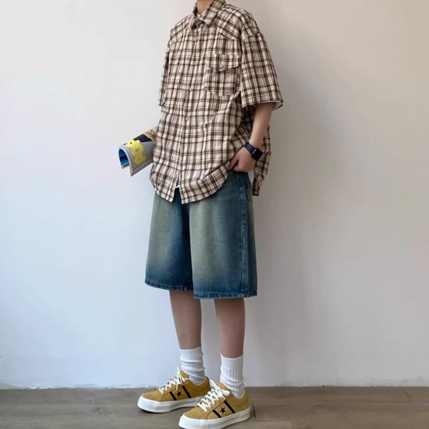 Half sleeve check shirt HL2500