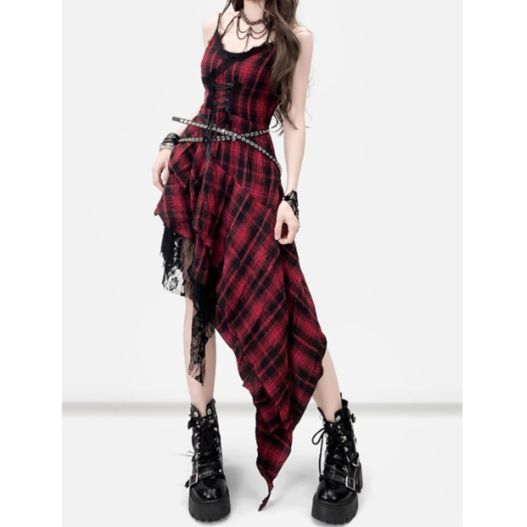 Asymmetric camisole dress E7049