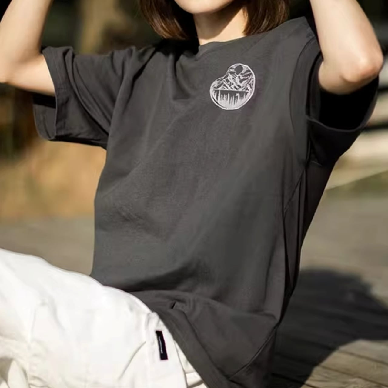 Back print T-shirt HL2538