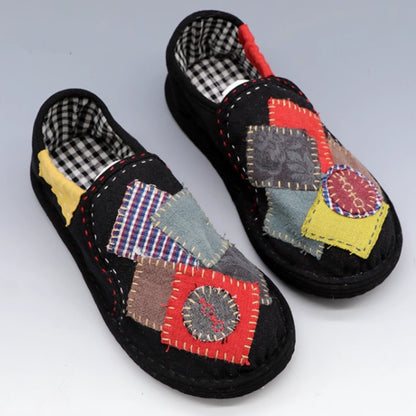 patchwork room shoes　D0025