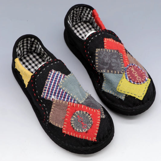 patchwork room shoes　D0025