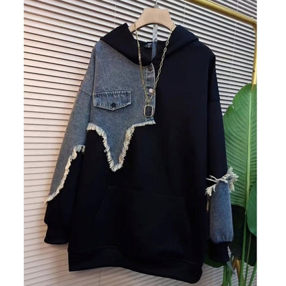 Denim docking hoodie D0087