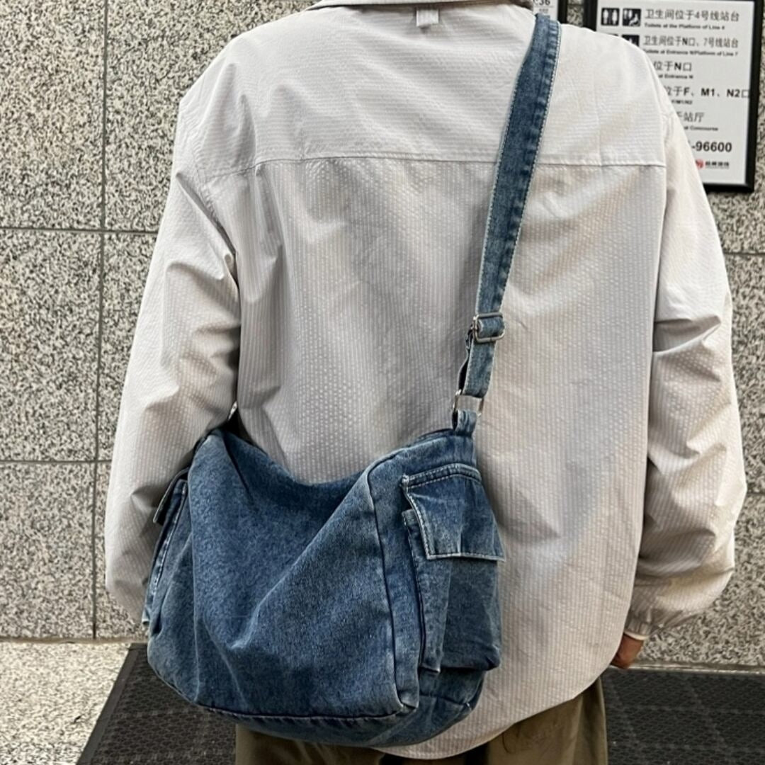 Denim messenger bag HL2614