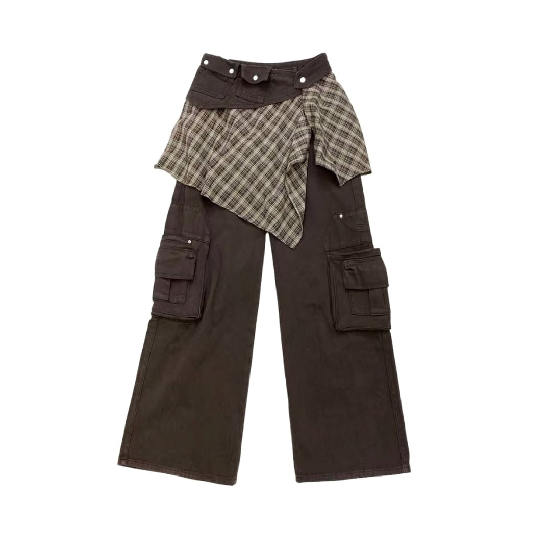 Wide pants with skirt E7047