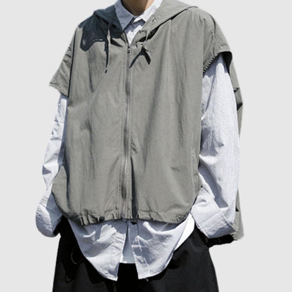 Zip-up vest with hood HL2557