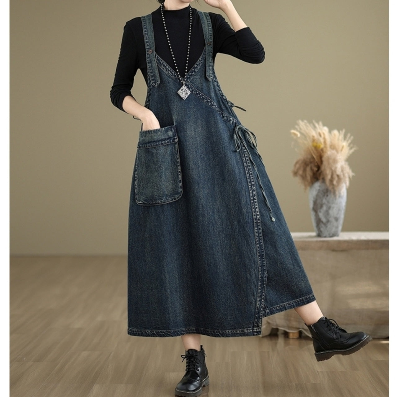 Denim jumper skirt  D0069