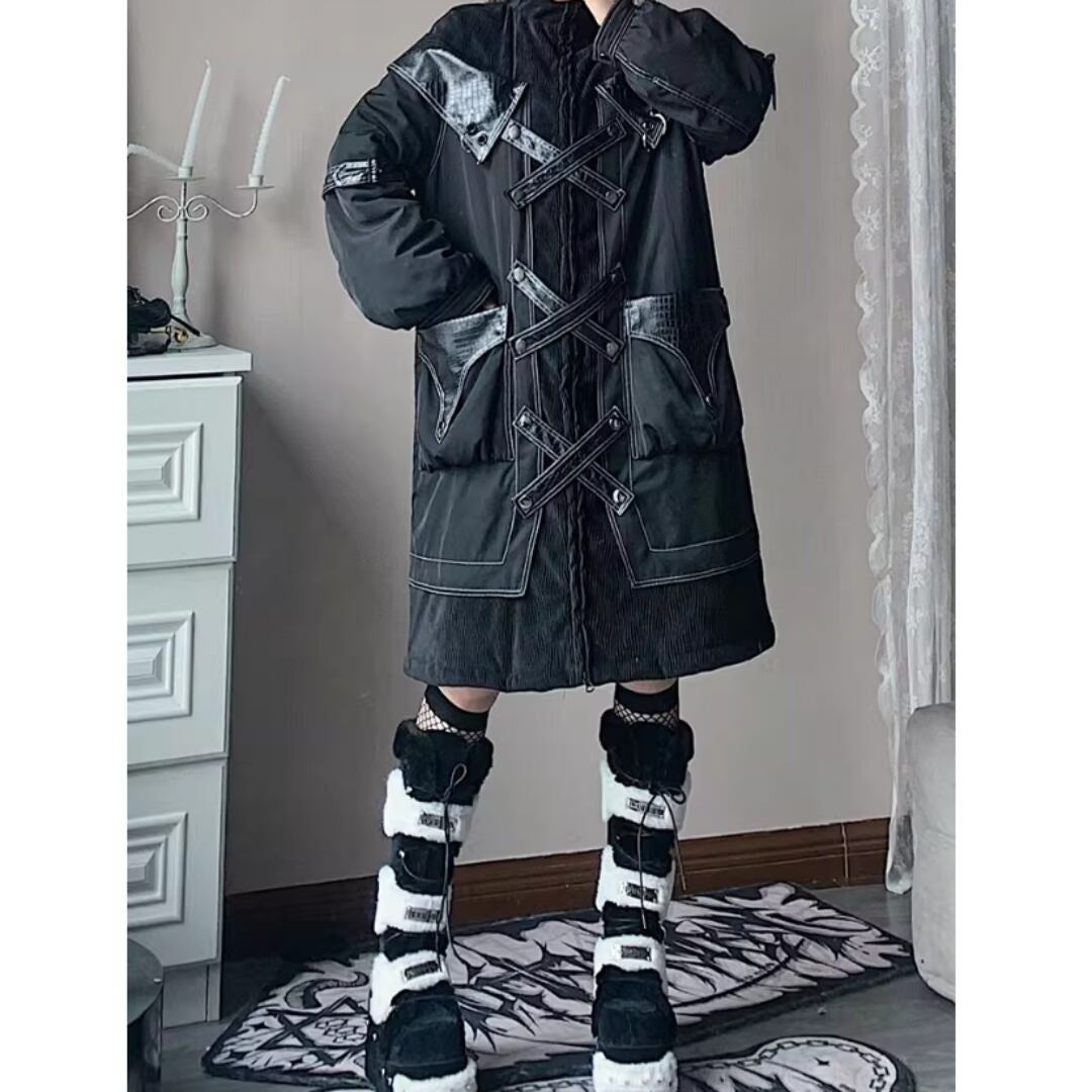 Stand collar padded coat E7021