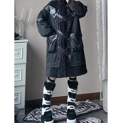 Stand collar padded coat E7021