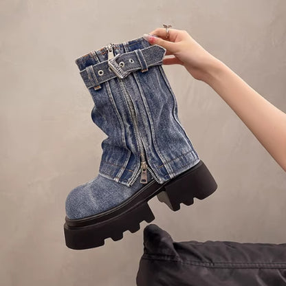 Denim Boots D0013