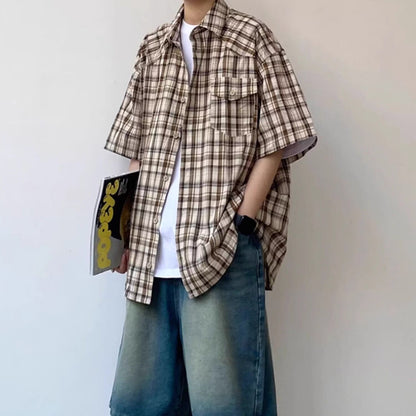Half sleeve check shirt HL2500