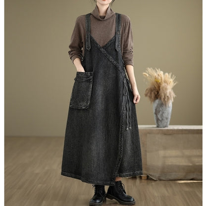 Denim jumper skirt  D0069