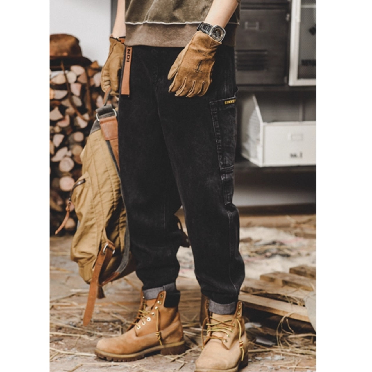 Loose Straight Denim Jeans D0006