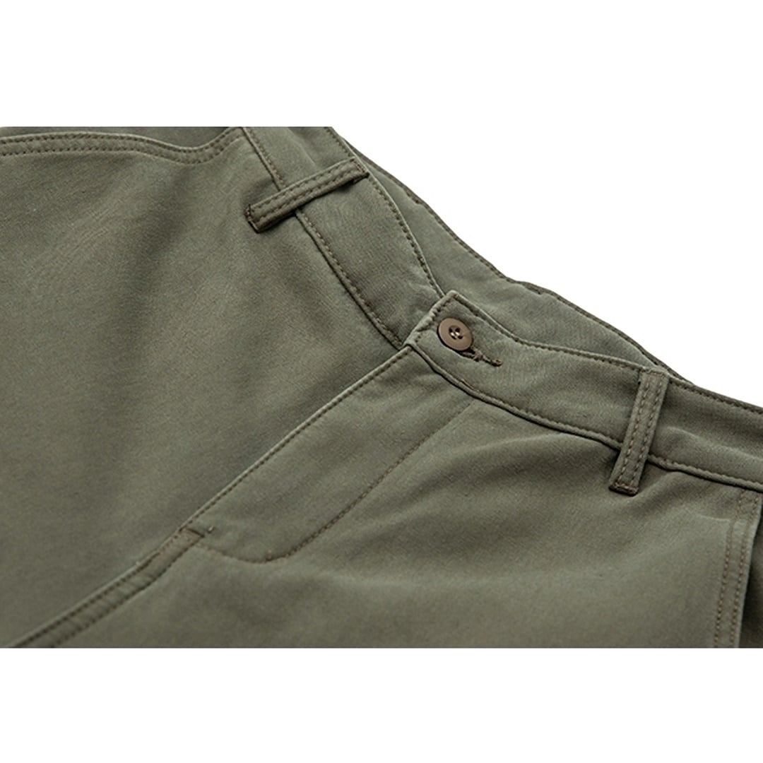 Brushed lining straight pants HL1900