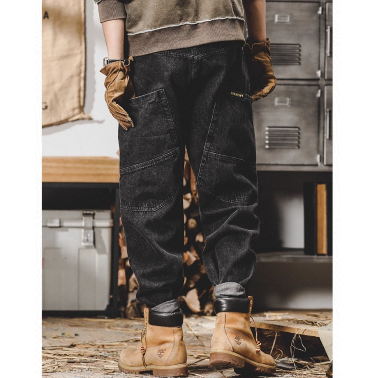 Loose Straight Denim Jeans D0006