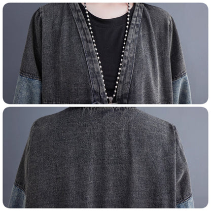 Denim long jacket D0079