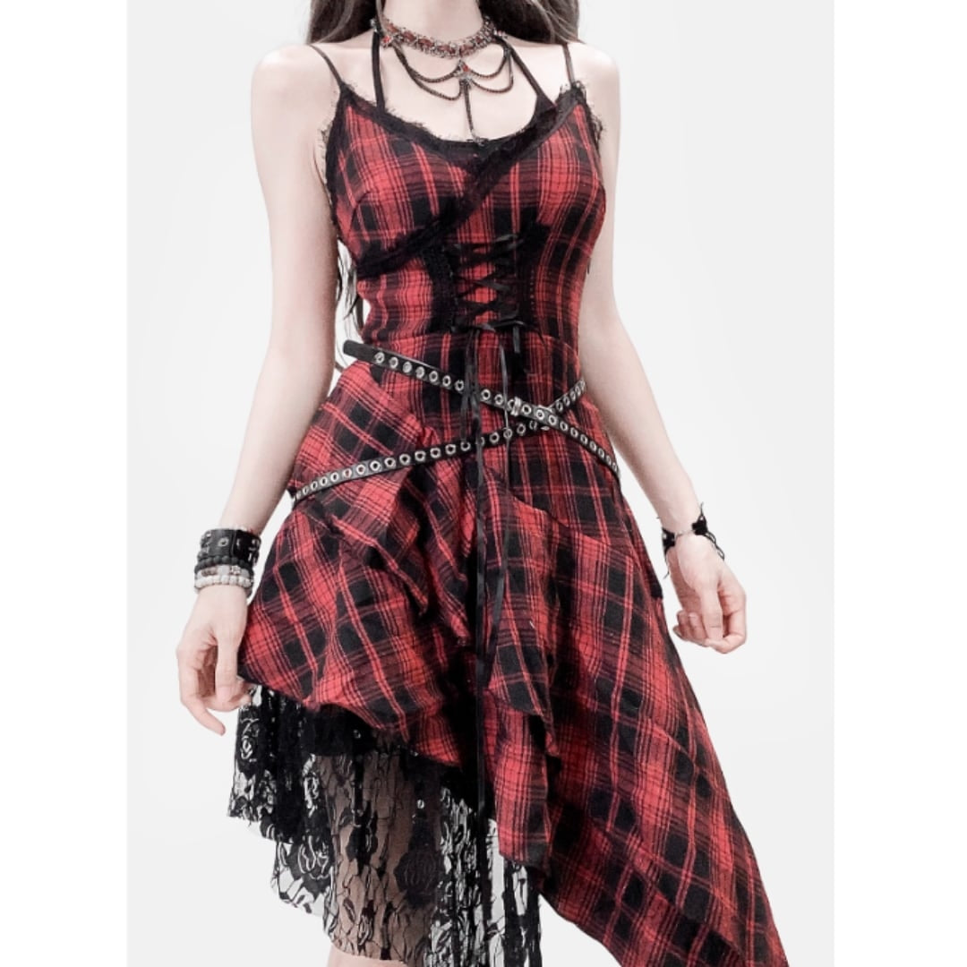 Asymmetric camisole dress E7049