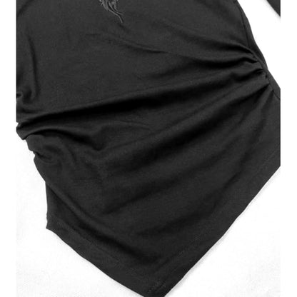 Long sleeve gothic tops E7027