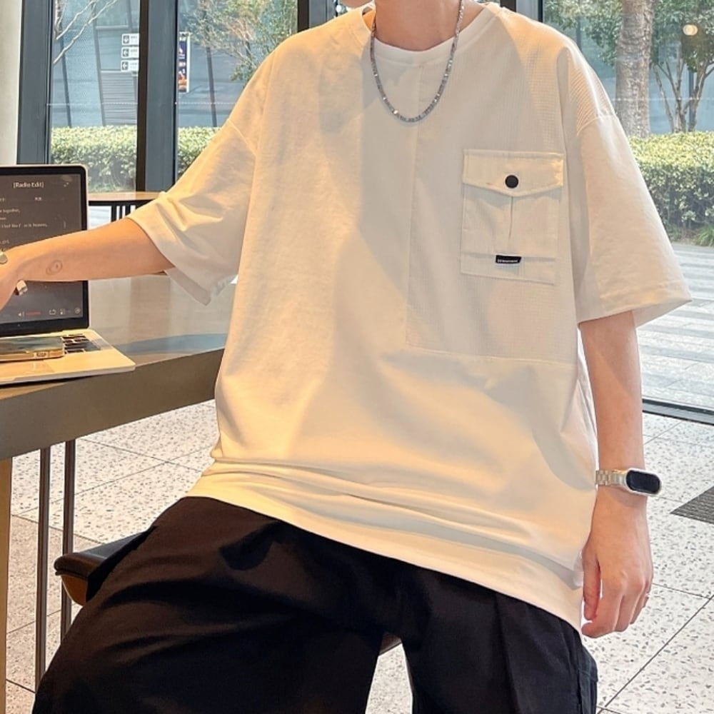 Flap pocket T-shirt HL2563