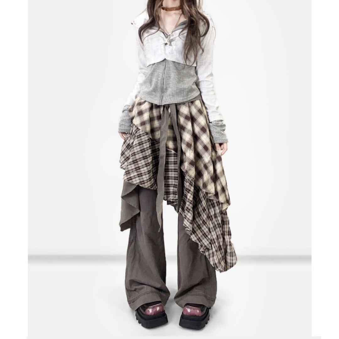 Fake layered hoodie E7002