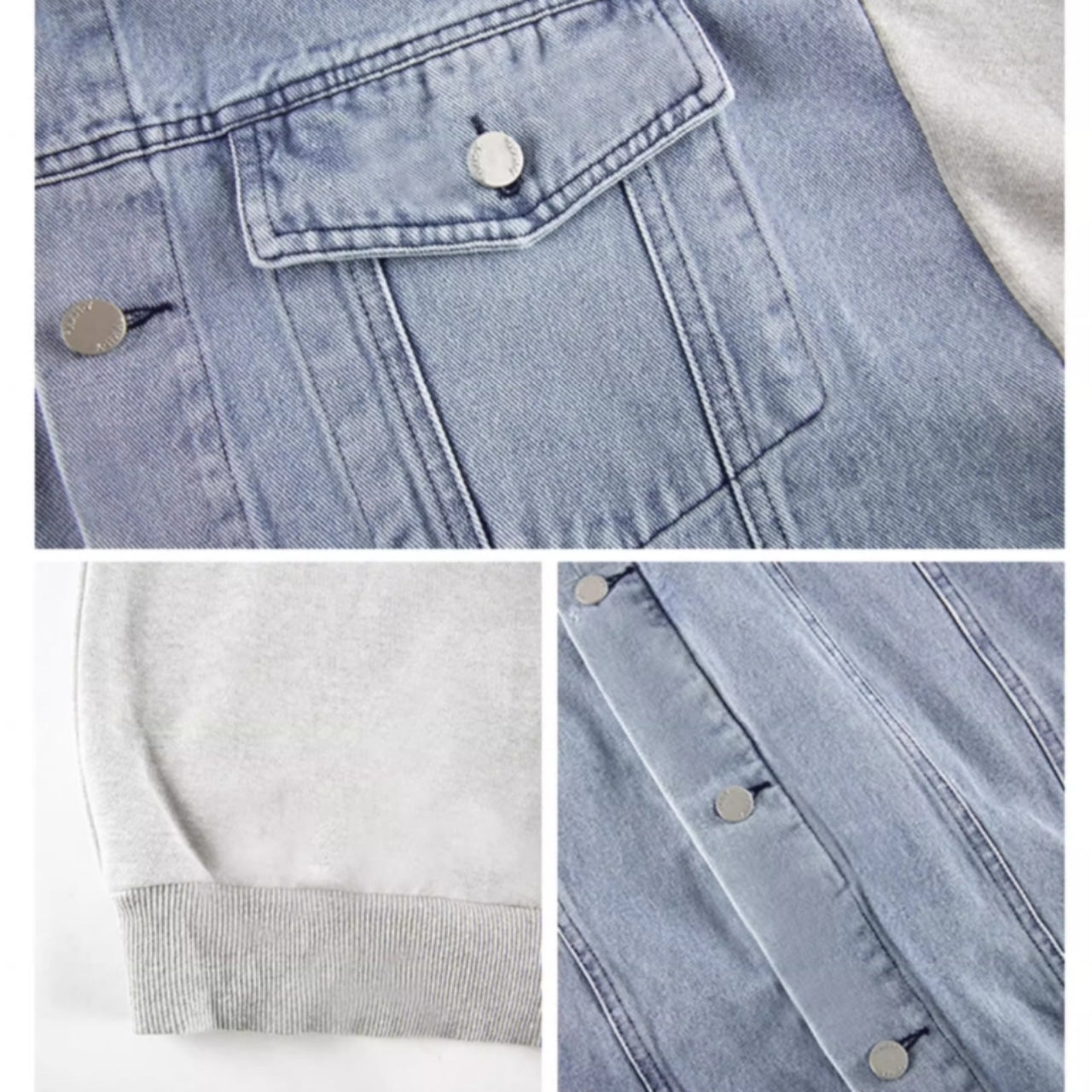 Hooded denim coat D0084