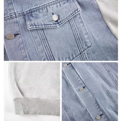 Hooded denim coat D0084