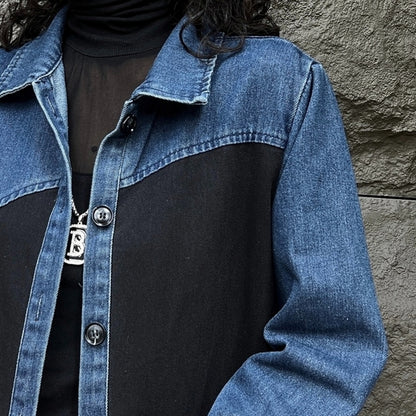 Unique denim coat D0090