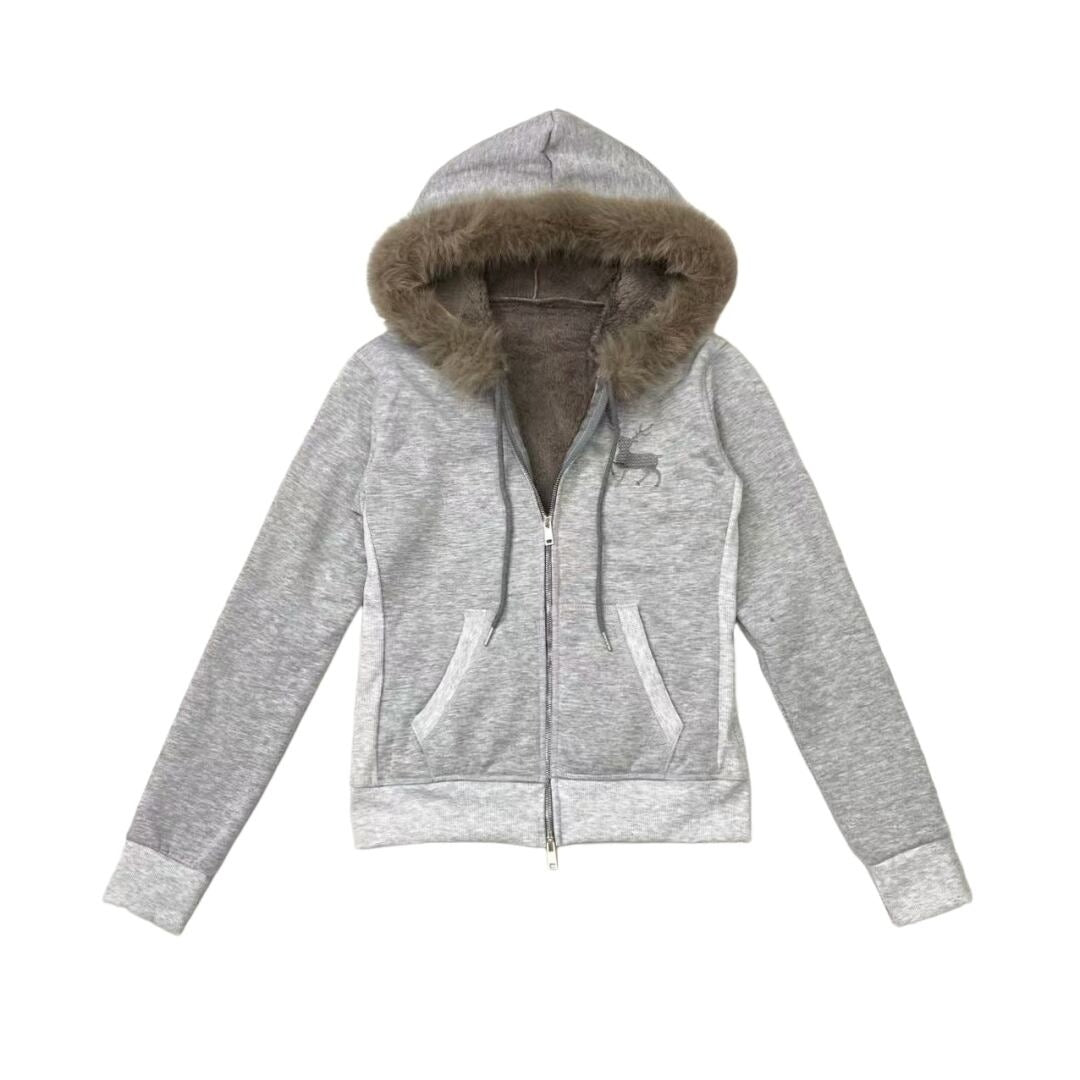 Fleece-lined hoodie E7040