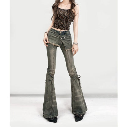 Slim fit flare denim jeans E7011