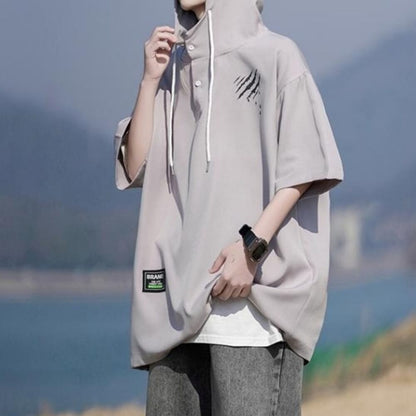 Pullover short sleeve hoodie HL2558