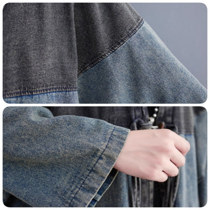 Denim long jacket D0079