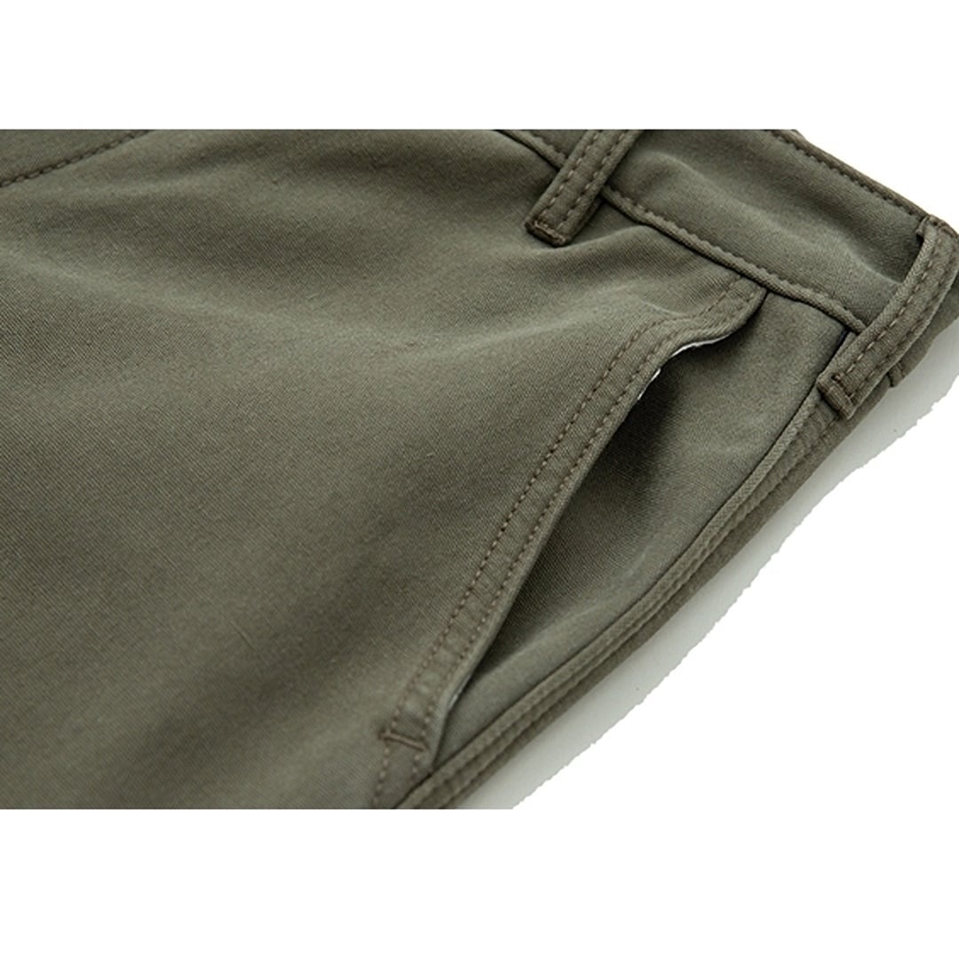 Brushed lining straight pants HL1900