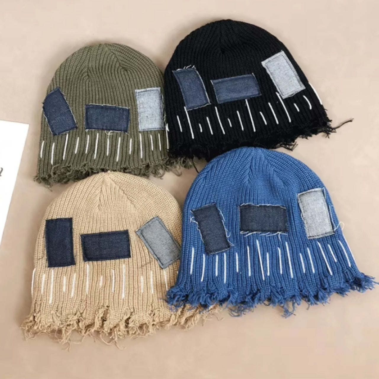 Accent Denim Beanie D0047